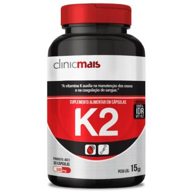VITAMINA K2 MENAQUINONA-7 MK-7 65MCG POR CÁPSULA COM 30 CÁPSULAS - CLINICMAIS