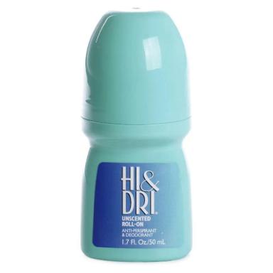 DESODORANTE HI &amp;amp;AMP; DRI ROLL-ON UNSCENTED 50ML