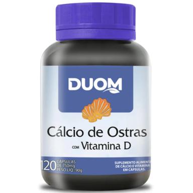 CÁLCIO DE OSTRAS COM VITAMINA D 120 CÁPSULAS - DUOM