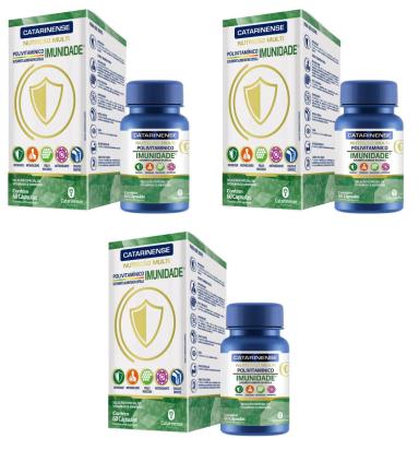 KIT 3UNI POLIVITAMINICO IMUNIDADE 60 CPS - CATARINENSE