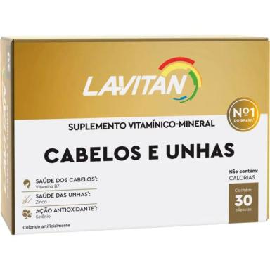 LAVITAN HAIR CABELOS E UNHAS 30 CáPSULAS - CIMED