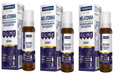 KIT 3UNI MELATONINA SEM SABOR 20ML - CATARINENSE