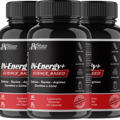 3X IN-ENERGY+ (CAFEíNA, TAURINA, ARGININA, L-CARNITINA - TOTAL 180 CáPSULAS) IMPERIUM NUTRITION