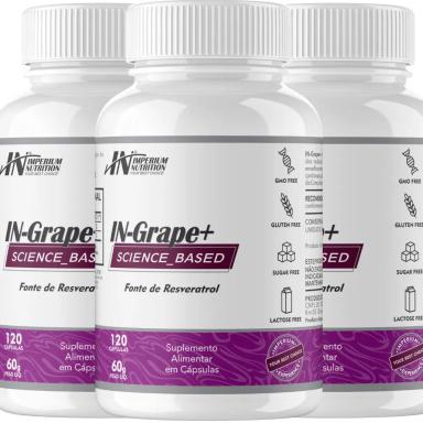 3X IN-GRAPE+ (FONTE DE RESVERATROL 360 CáPSULAS) IMPERIUM NUTRITION