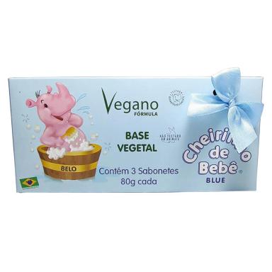 ESTOJO BLUE CHEIRINHO DE BEBê SABONETE 3X80G
