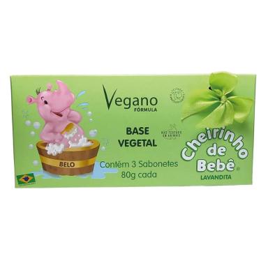 ESTOJO  LAVANDITA CHEIRINHO DE BEBê SABONETE 3X80G