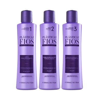 CADIVEU KIT PLASTICA DOS FIOS SH 300ML + LISO MAXIMO 300ML + MASCARA 300ML Nulo