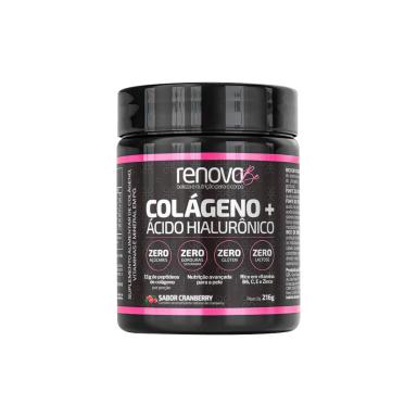 Renovabe Colágeno + Ácido Hialurônico - Sabor Cranberry 216G