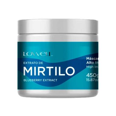 Lowell Extrato de Mirtilo Alto Impacto - Máscara Capilar 450g
