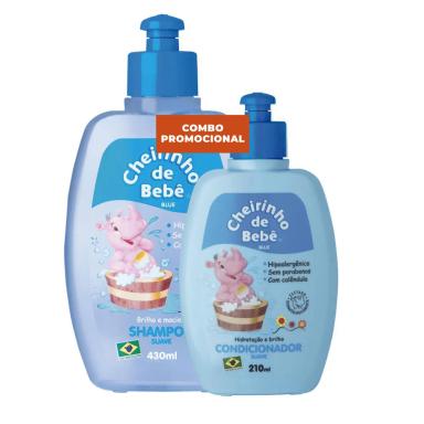 COMBO BLUE CHEIRINHO DE BEBê  SHAMPOO  430ML + CONDICIONADOR 210ML