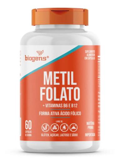 Kit 4X Metilfolato 60 Cps Lmetil Folato Ácido Fólico Biogens Neutro