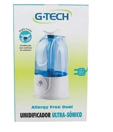 UMIDIFICADOR DE AR ULTRASSONICO G-TECH ALLERGY FREE DUAL 3L BIVOLT