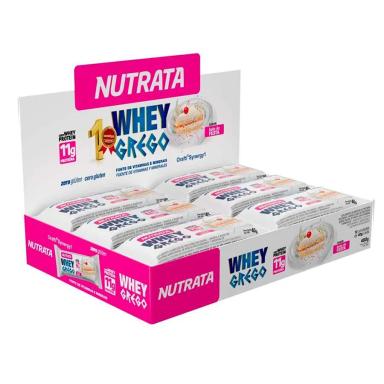 WHEY GREGO BAR BARRINHA SABOR BOLO DE FESTA DISPLAY C/ 12