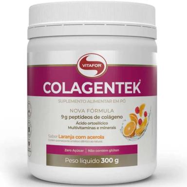SUPLEMENTO ALIMENTAR COLAGENTEK VITAFOR LARANJA COM ACEROLA 300G