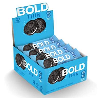 BOLD BAR BARRA 20G PROTEíNA BARRINHA COOKIES &amp;amp; CREAM 12UN
