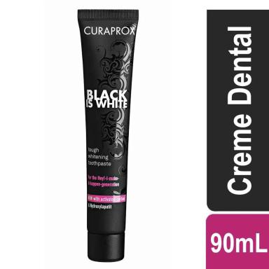 CREME DENTAL SUIçO CLAREADOR BLACK IS WHITE 90ML CURAPROX