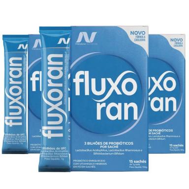 KIT 3X FLUXORAN (PROBIóTICOS COM VITAMINAS) 15 SACHêS - NUTRENDS