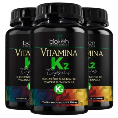 KIT 3X VITAMINA K2 (MENAQUINONA-7) 100% IDR 60 CáPSULAS - BIOKLEIN