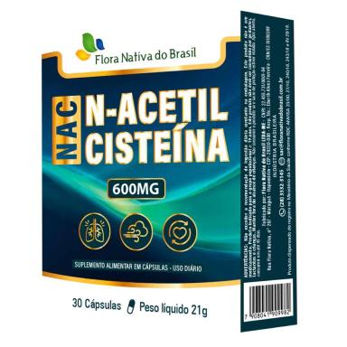 NAC (ACETILCISTEINA) 600MG 30 CáPSULAS - FLORA NATIVA