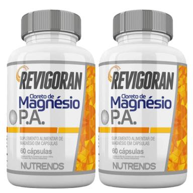 KIT 2X REVIGORAN CLORETO DE MAGNéSIO P.A 60 CáPSULAS - NUTRENDS