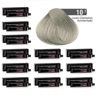 KIT C/12 COLORAçõES PROF COLOR NANO INFUSION 10.1 LOURO CLARíSSIMO ACINZ YAMá