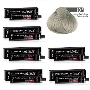 KIT C/6 COLORAçõES PROF COLOR NANO INFUSION 10.1 LOURO CLARíSSIMO ACINZ YAMá