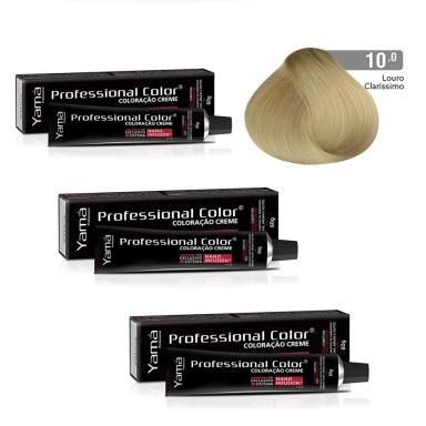 KIT C/3 COLORAçõES PROF COLOR NANO 10.0 LOURO CLARíSSIMO YAMá
