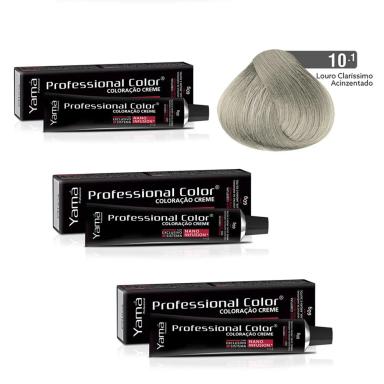 KIT C/3 COLORAçõES PROF COLOR NANO INFUSION 10.1 LOURO CLARíSSIMO ACINZ YAMá