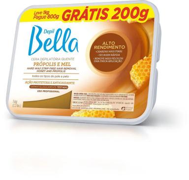 CERA DEPILATóRIA QUENTE EM BARRA PRóPOLIS E MEL  DEPIL BELLA