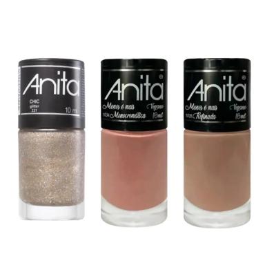 KIT C/3 ESMALTES ANITA - REFINADA