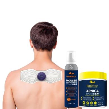 MASSAGEADOR TENS ANVISA FISIOTERAPIA + MOUSSE + GEL ARNICA Unica