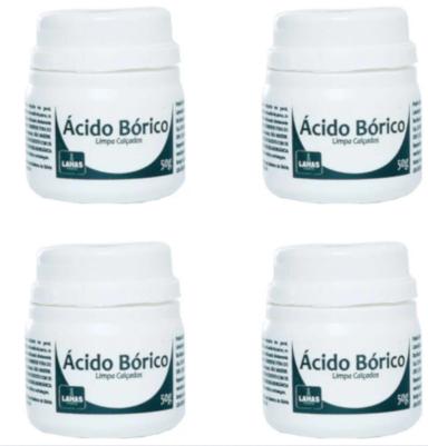 ANTISSEPTICO ACIDO BORICO  LIMPA PRATA  KIT 4