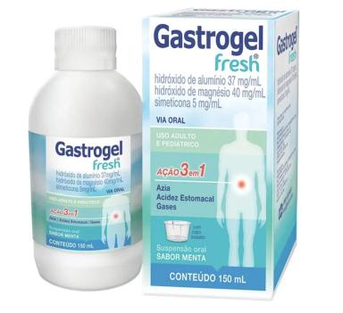 GASTROGEL  FRESH SUS 150ML  HIDROXIDO DE ALUMINIO AZIA ACIDEZ ESTOMACAL GASES