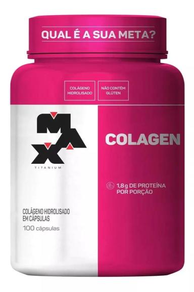 KIT 3 POTES COLáGENO COLAGEN 100 CáPSULAS CADA - MAX TITANIUM