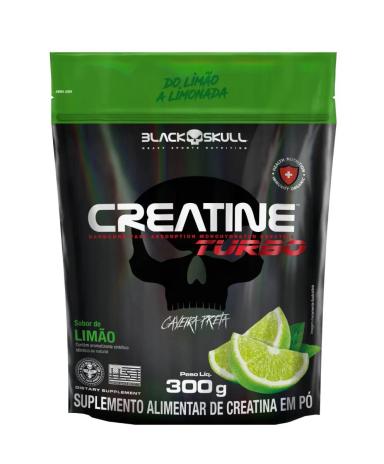 CREATINA TURBO SACHê COM 300G - BLACK SKULL Limão