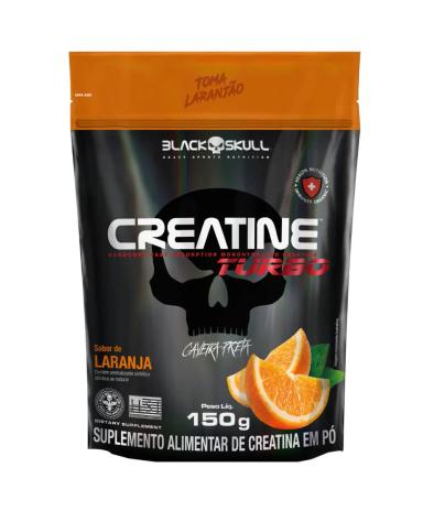 CREATINA TURBO SACHê COM 150G - BLACK SKULL Laranja