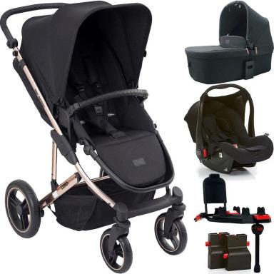 CARRINHO MOISES ABC DESIGN COMO 4 BEBE CONFORTO BASE ROSE