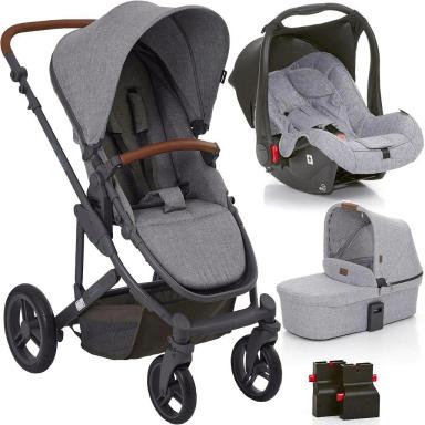 CARRINHO DE BEBê KIT COMO4 WOVEN GREY ABC DESIGN