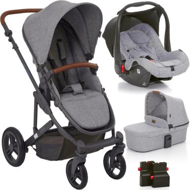 CARRINHO MOISES ABC DESIGN COMO 4 BEBE CONFORTO BOLSA CINZA