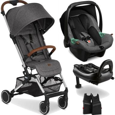 CARRINHO ABC DESIGN PING TWO ASPHALT BEBE CONFORTO BASE ISOFIX