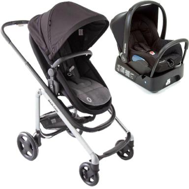 KIT LILA TS TRIO TRAVEL SYSTEM ESSENTIAL BLACK CARRINHO 0 ATé 15KG + BEBê CONFORTO + BASE