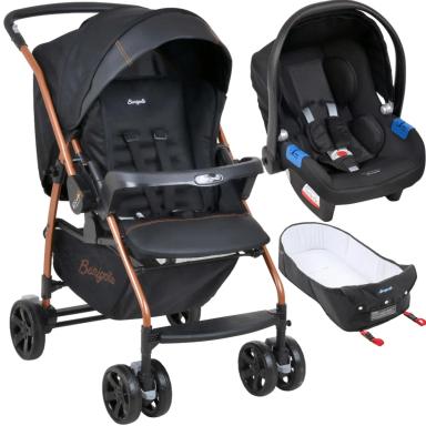 CARRINHO COM BEBE CONFORTO NINHO BURIGOTTO RIO K PRETO COBRE