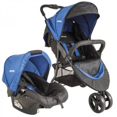 CARRINHO BEBê TRAVEL SYSTEM TRIO+ COSYCOT PRETO E AZUL WHOOP
