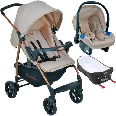 CARRINHO TRAVEL SYSTEM BURIGOTTO MON AMOUR + NINHO + - BURIGOTTO ECCO