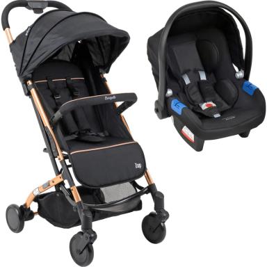 CARRINHO DE PASSEIO DOBRAVEL + BEBê CONFORTO ZAP METAL COBRE - BURIGOTTO