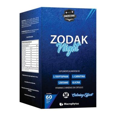 ZODAK NIGHT 60 CáPSULAS (L-CARNITINA, L-TRIPTOFANO E CROMO)