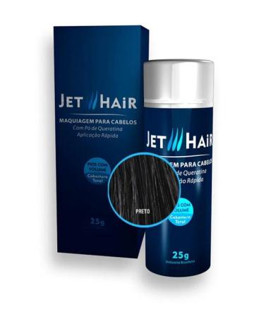 JET HAIR MAQUIAGEM CAPILAR PARA CABELOS - COR PRETO - 25G