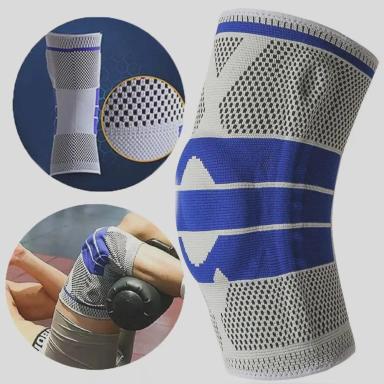 JOELHEIRA ORTOPEDICA GEL SILICONE COMPRESSAO JOELHO APOIO PATELA PERNAS ATIVA CIRCULAçAO MELHORA TENSAO -XL