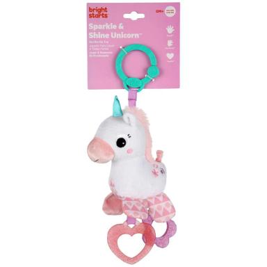 PELÚCIA MORDEDOR SPARKLE &amp;amp; SHINE UNICÓRNIO - BRIGHT STARTS