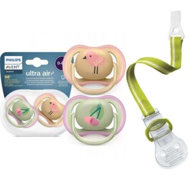 CHUPETA PASSARO/FRUTA + PRENDEDOR DE CHUPETA - PHILIPS AVENT